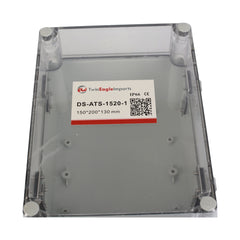 Twin Eagle Imports Junction Box ABS IP66 Clear Lid Hinge Junction Box 150 x 200 x 130mm