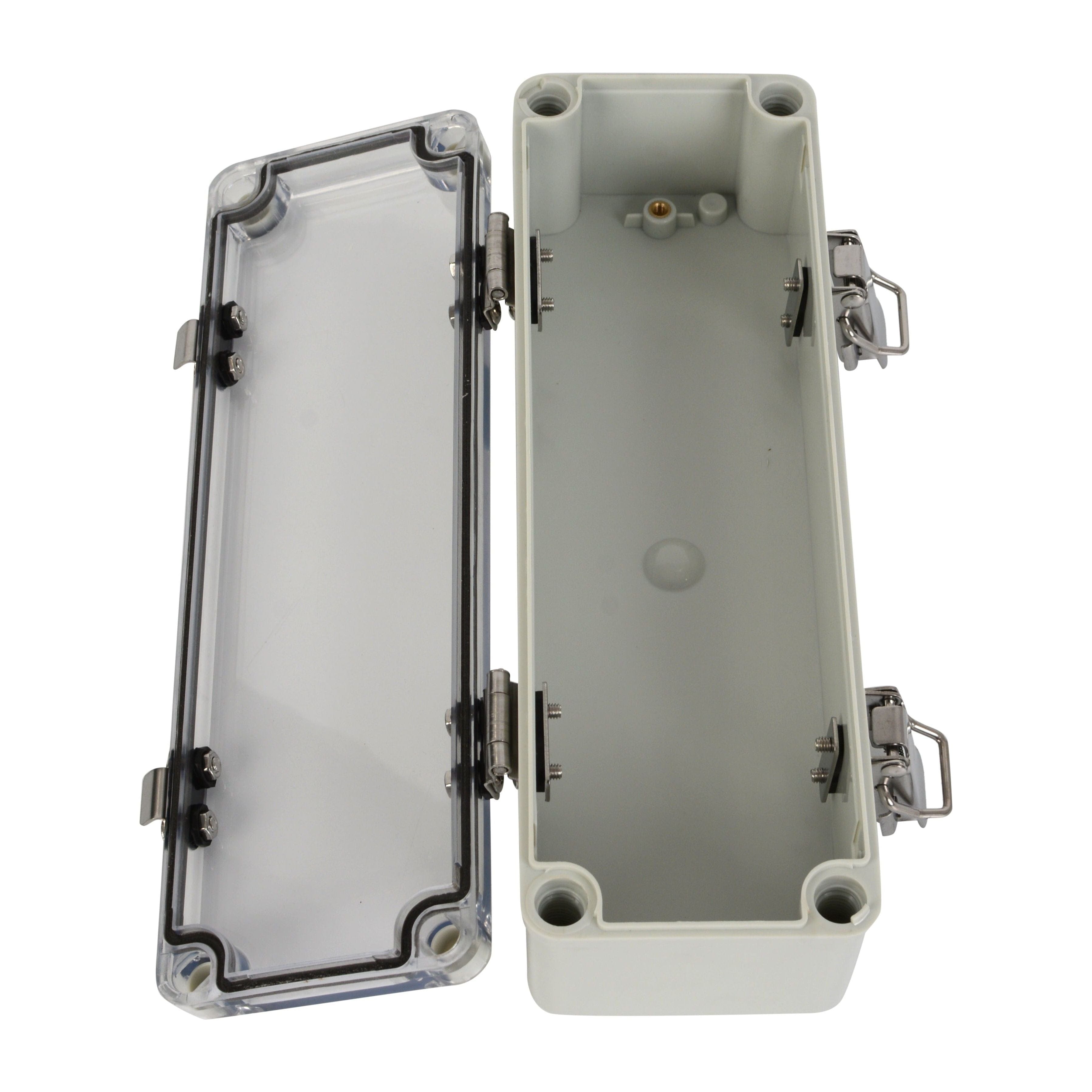 Twin Eagle Imports Junction Box ABS IP66 Clear Lid Hinge Junction Box 80 x 250 x 70mm