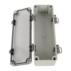 Twin Eagle Imports Junction Box ABS IP66 Clear Lid Hinge Junction Box 80 x 250 x 70mm