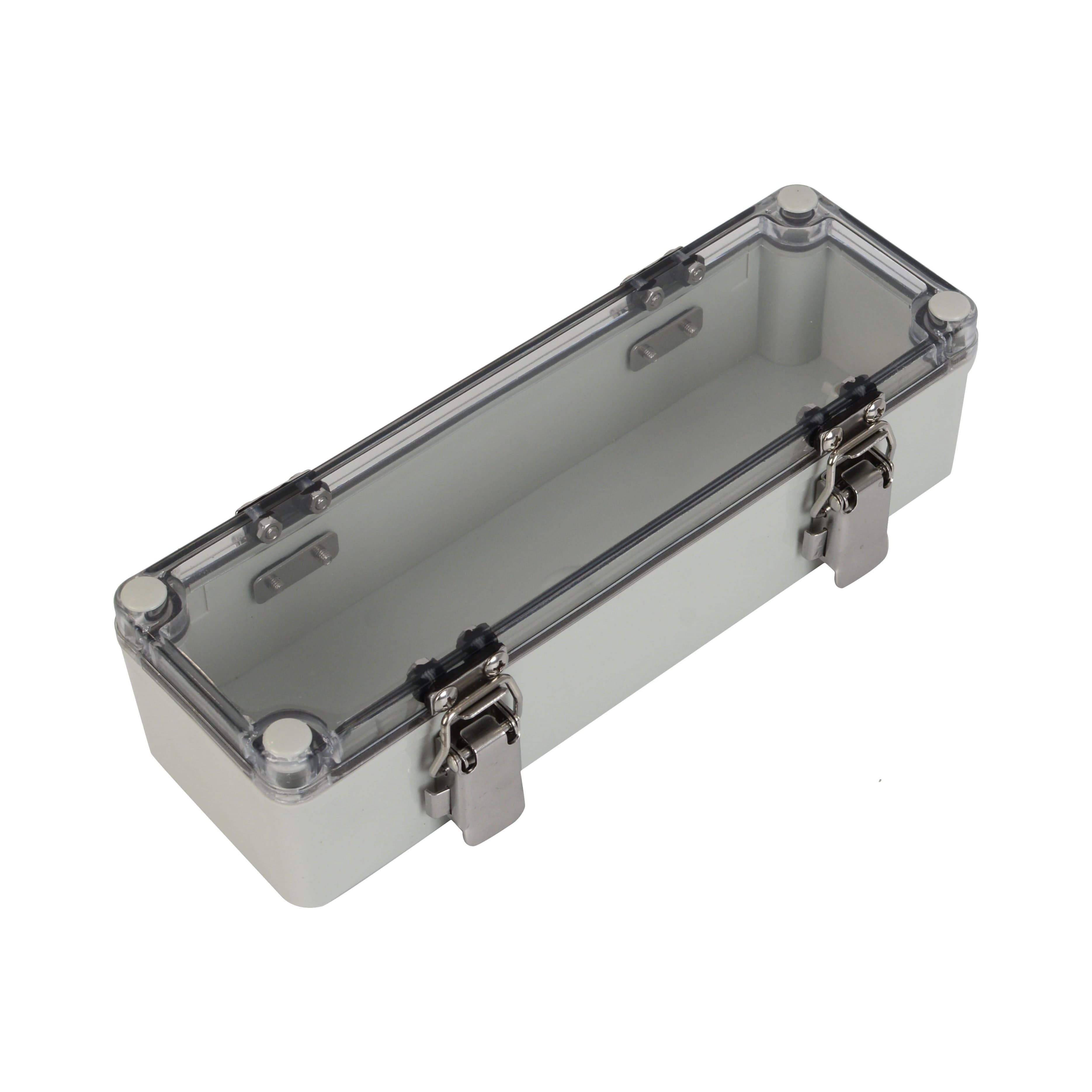 Twin Eagle Imports Junction Box ABS IP66 Clear Lid Hinge Junction Box 80 x 250 x 70mm