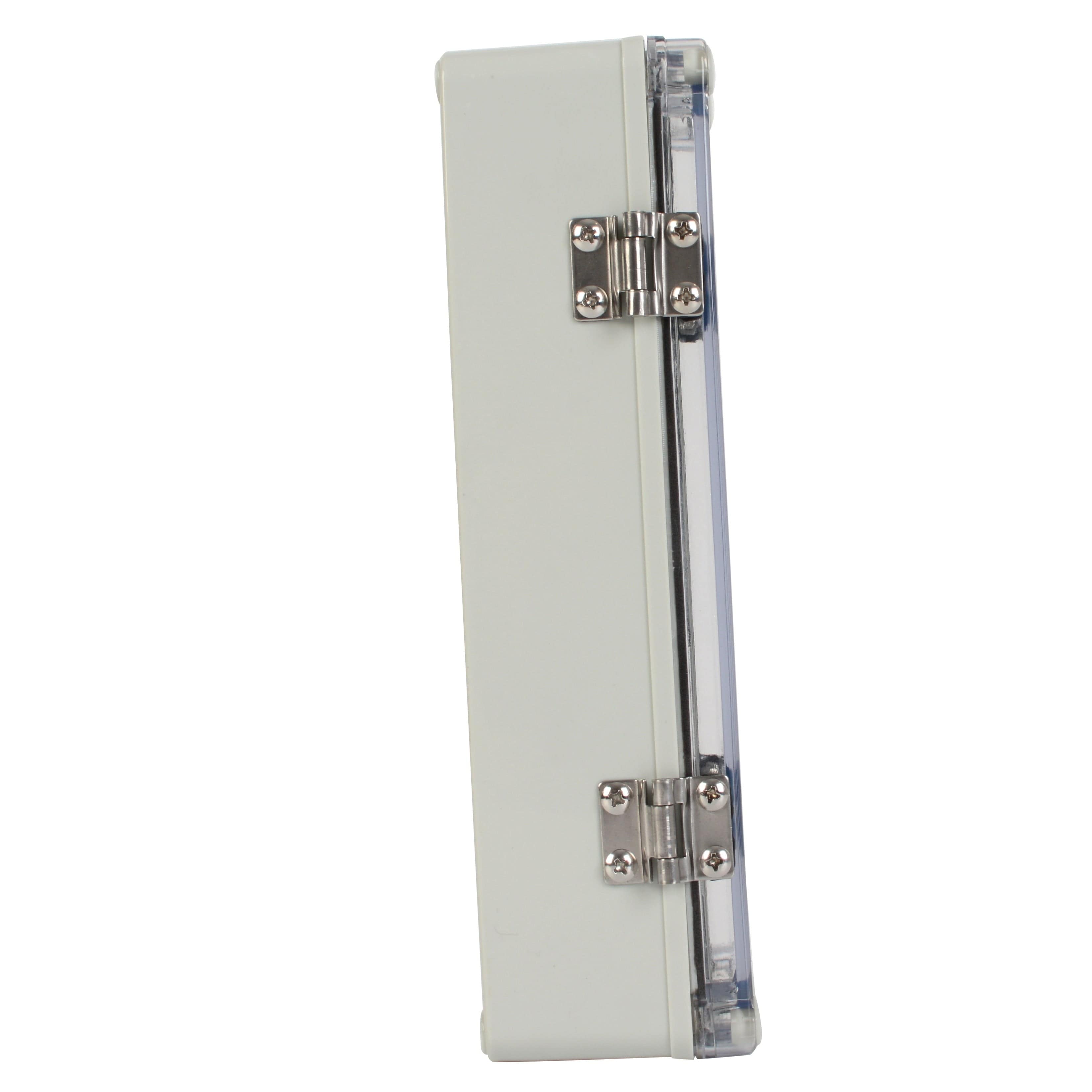Twin Eagle Imports Junction Box ABS IP66 Clear Lid Hinge Junction Box 80 x 250 x 70mm