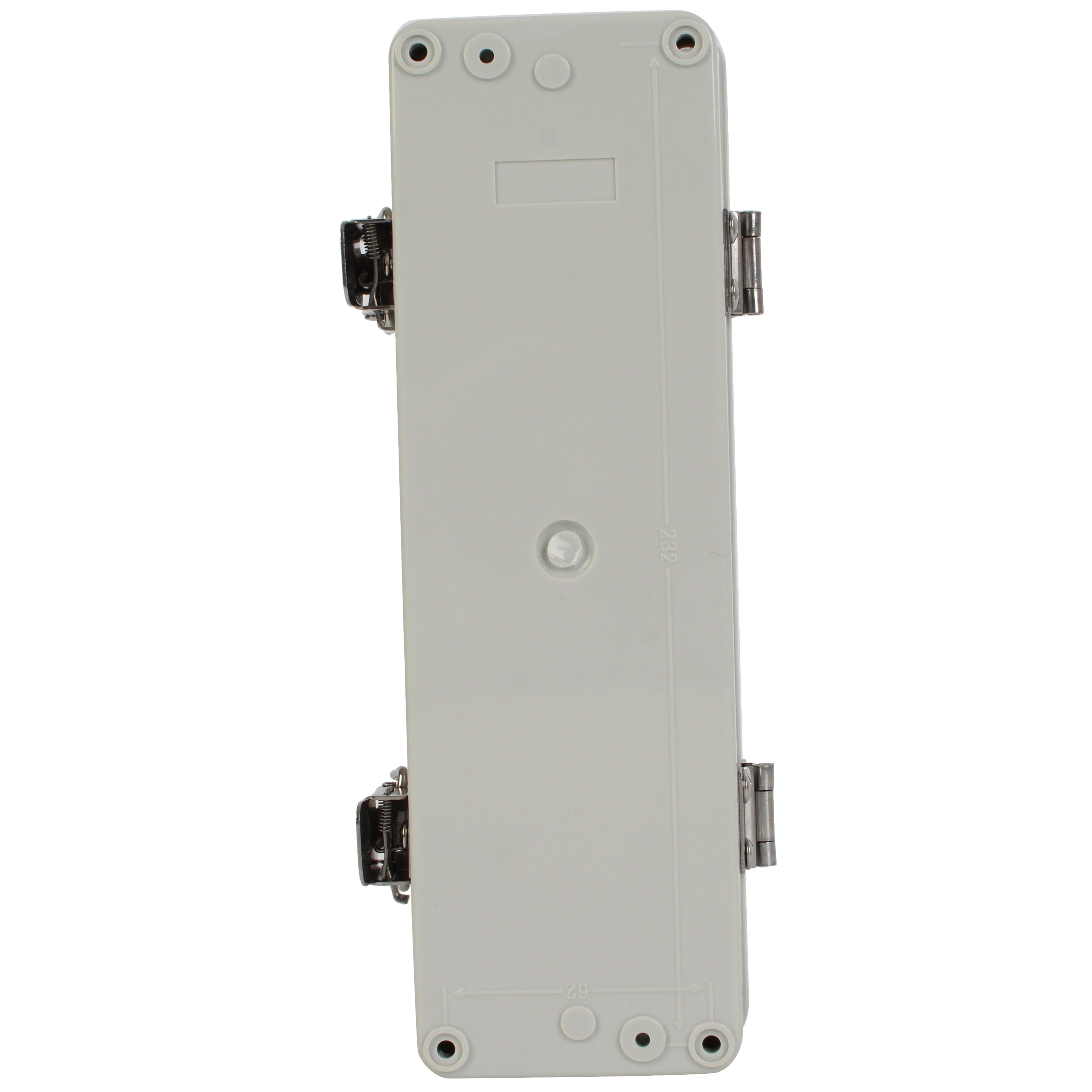 Twin Eagle Imports Junction Box ABS IP66 Clear Lid Hinge Junction Box 80 x 250 x 70mm