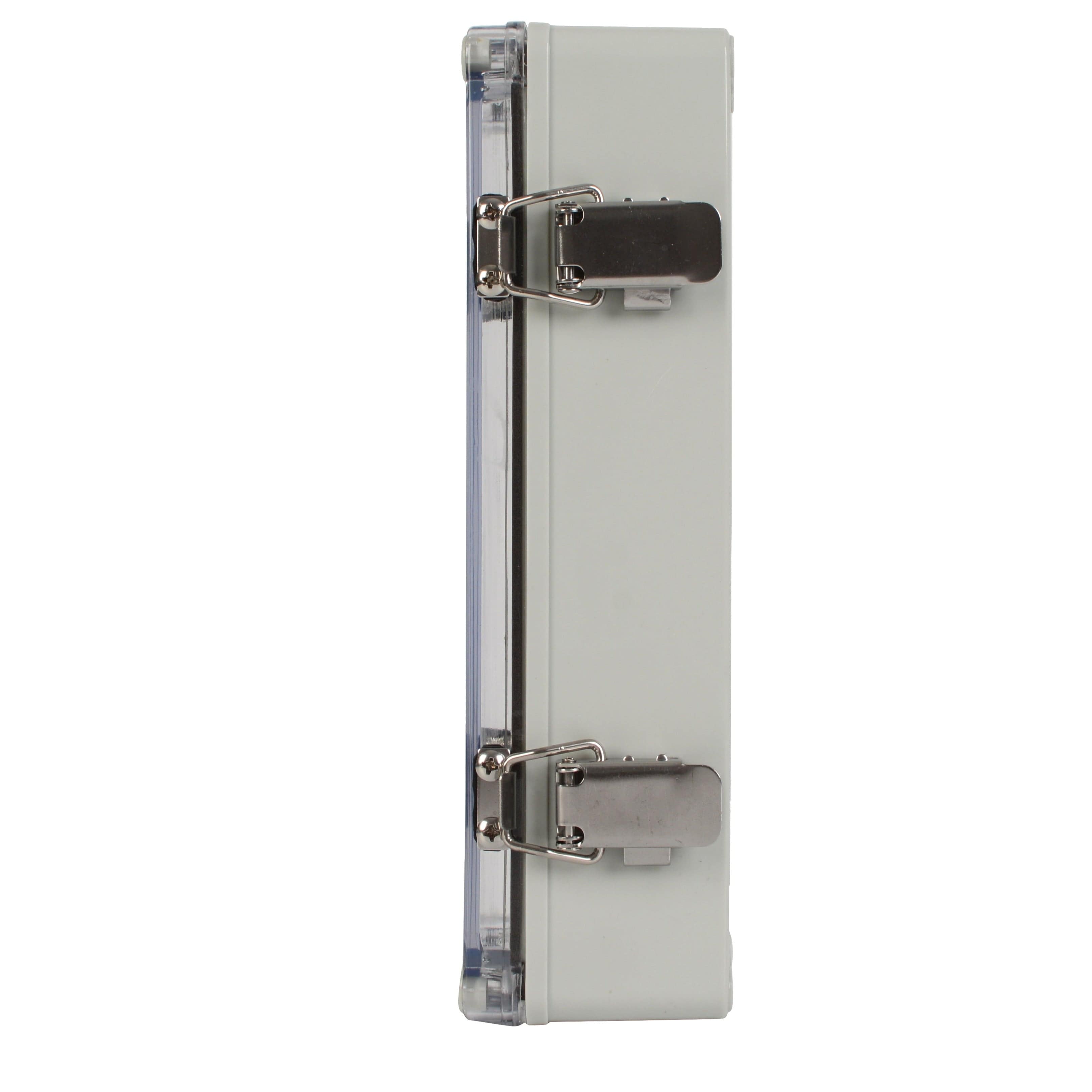 Twin Eagle Imports Junction Box ABS IP66 Clear Lid Hinge Junction Box 80 x 250 x 70mm