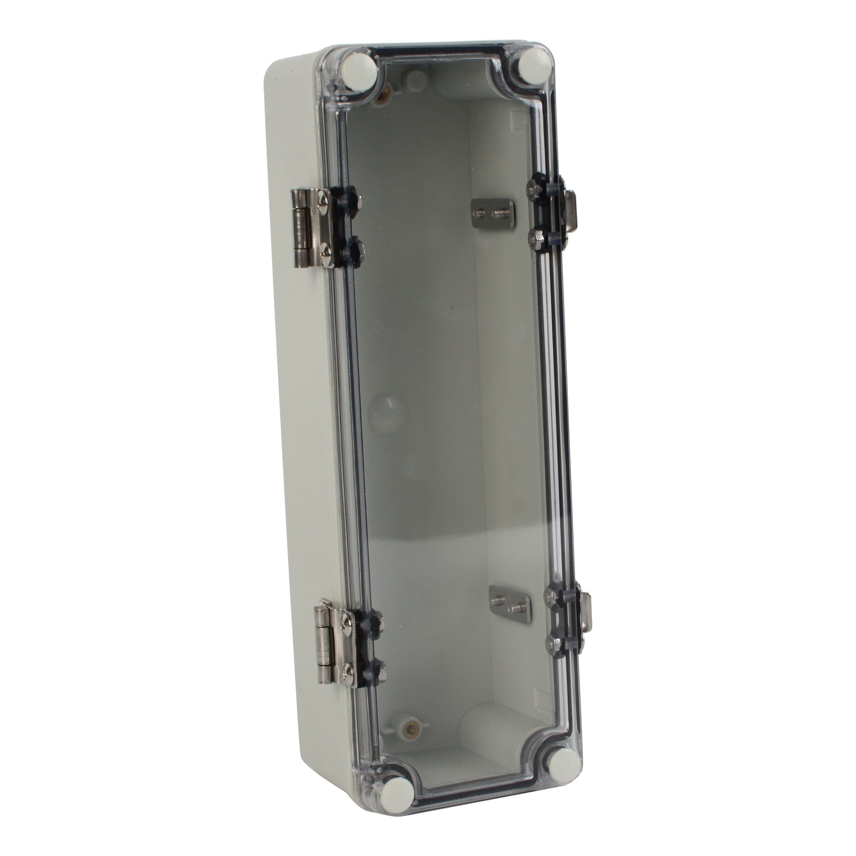 Twin Eagle Imports Junction Box ABS IP66 Clear Lid Hinge Junction Box 80 x 250 x 70mm