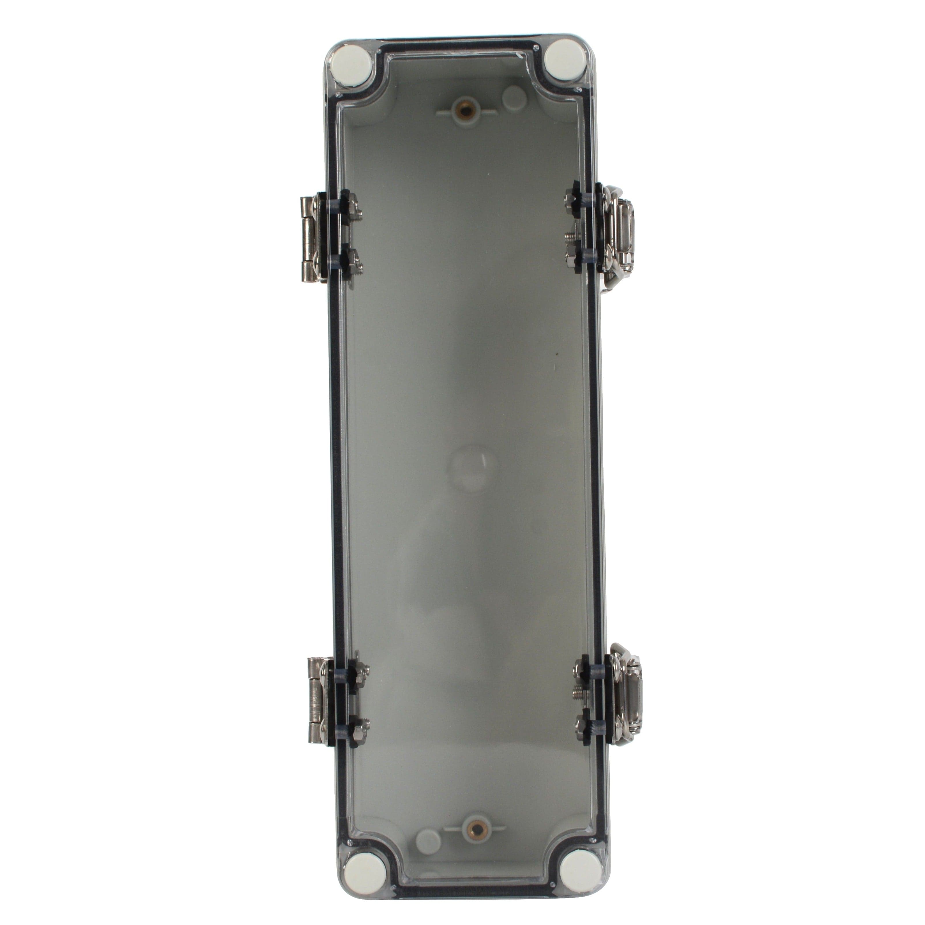 Twin Eagle Imports Junction Box ABS IP66 Clear Lid Hinge Junction Box 80 x 250 x 70mm