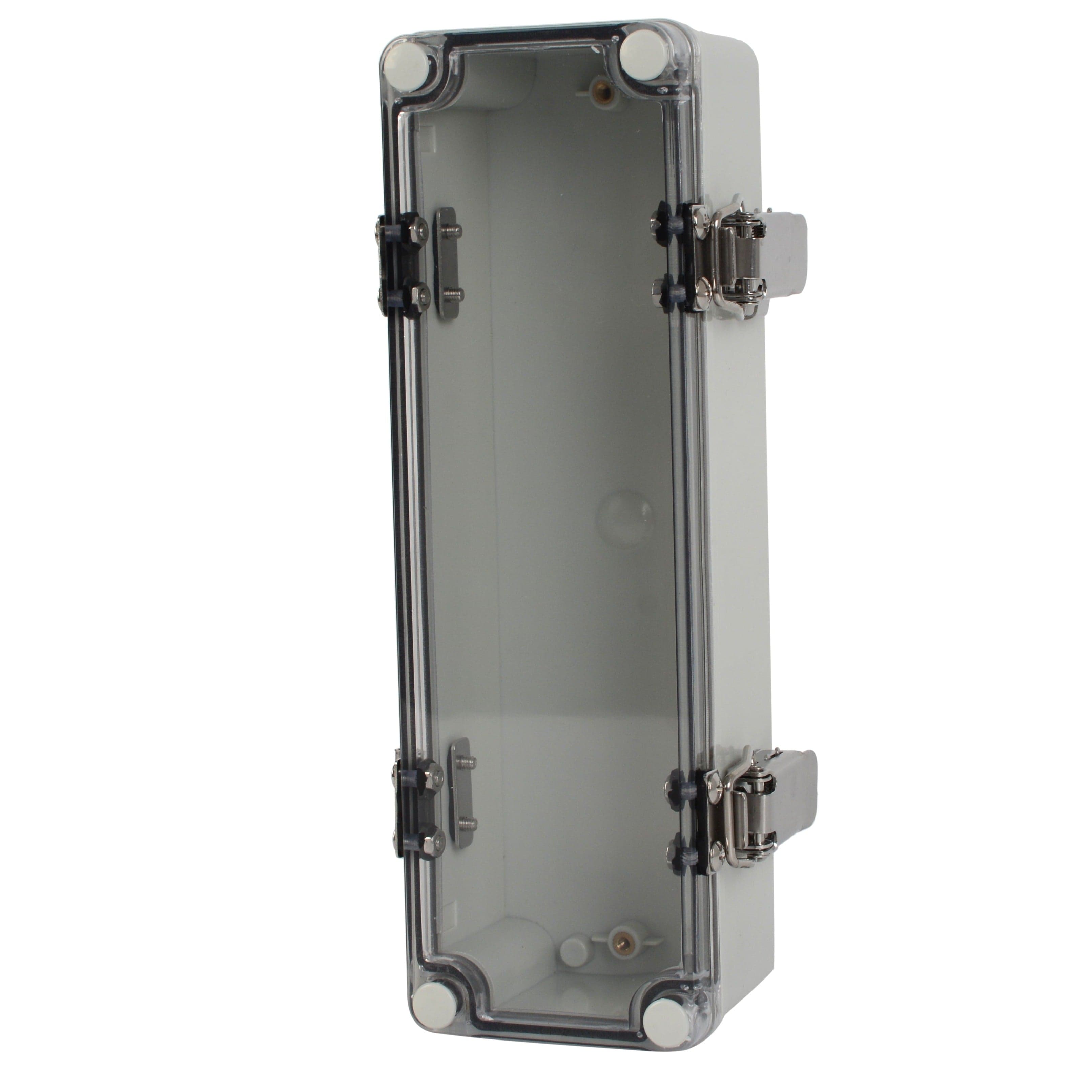 Twin Eagle Imports Junction Box ABS IP66 Clear Lid Hinge Junction Box 80 x 250 x 70mm