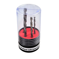Twin Eagle Imports Left Hand Drill Bit Left Hand HSS Drill Bit Set – 5 Piece (3/16"–3/8") – 135° Split Point