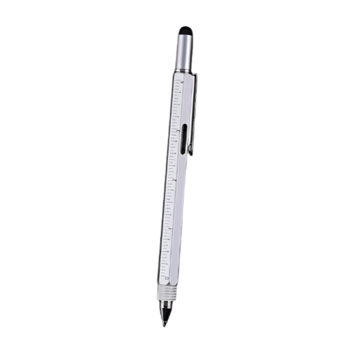 Twin Eagle Imports Marking Full Metal Body 6-in-1 Multi-Function Tool Silver Engineers Pen