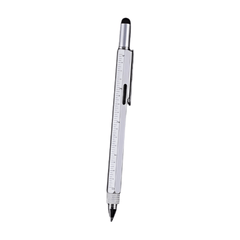 Twin Eagle Imports Marking Full Metal Body 6-in-1 Multi-Function Tool Silver Engineers Pen