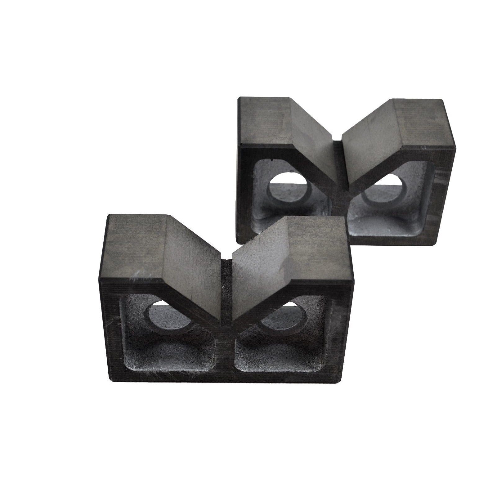 Twin Eagle Imports V Block Premium 5" Cast Iron V Block Set for Precision Milling