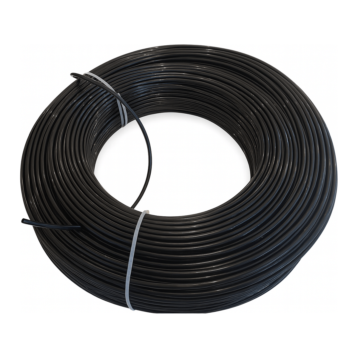 Twin Eagles Air Hose Nylon Air Line Hose Tube 1/4'', One Layer 50m length Black