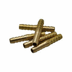 Twin Eagles Brass Connector 5pc 1/4" Brass Straight Hose Barb H8 Grab Kit