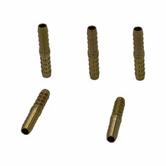 Twin Eagles Brass Connector 5pc 1/4" Brass Straight Hose Barb H8 Grab Kit