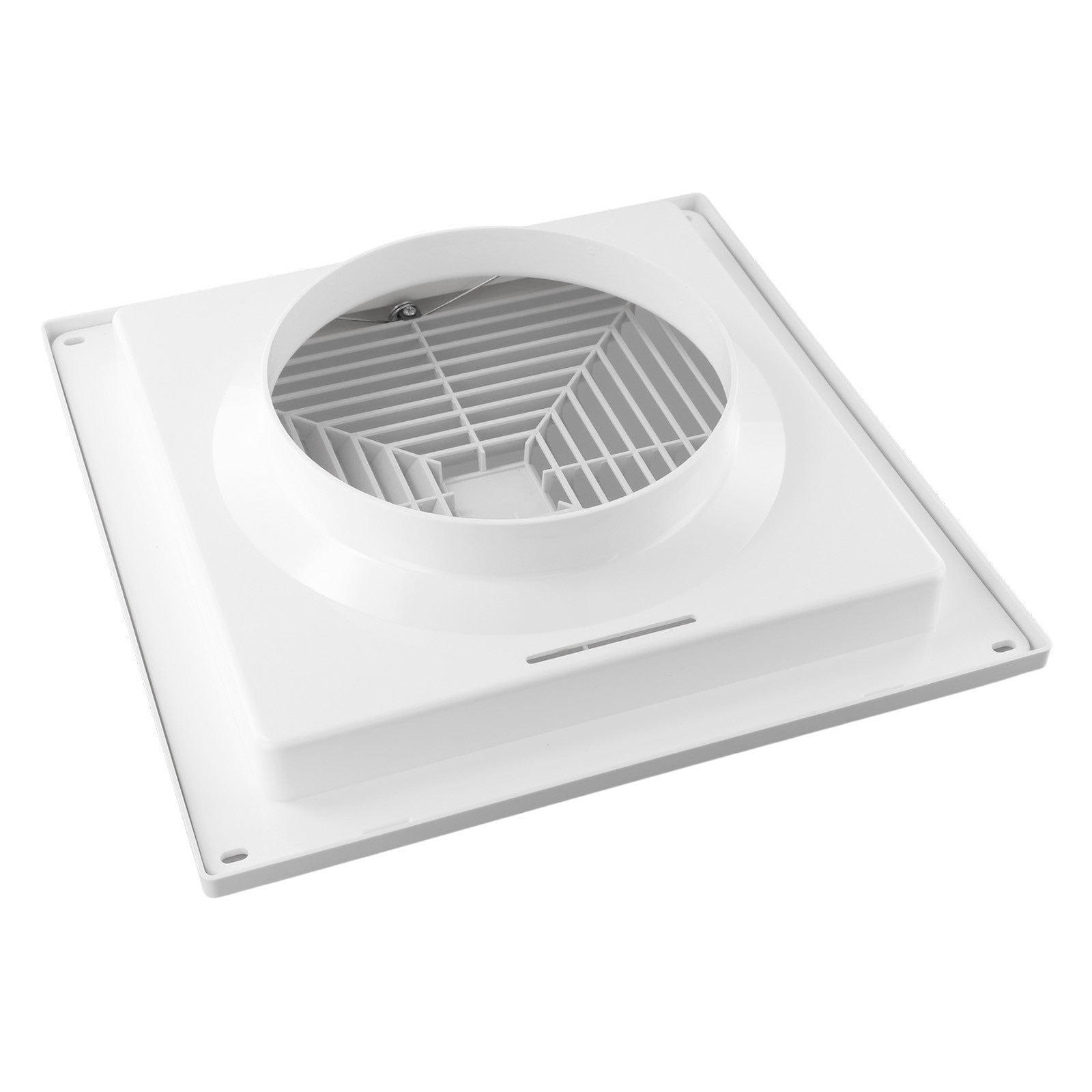Twin Pack Ductsure 100mm Port Square Ceiling Diffuser With Adaptor Plate - Twin Eagle Imports