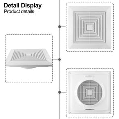 Twin Pack Ductsure 100mm Port Square Ceiling Diffuser With Adaptor Plate - Twin Eagle Imports