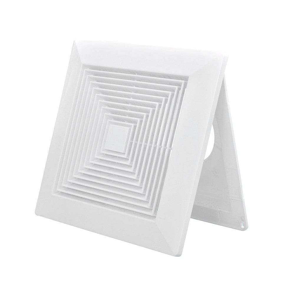 Twin Pack Ductsure 200mm Port Square Ceiling Diffuser With Adaptor Plate - Twin Eagle Imports