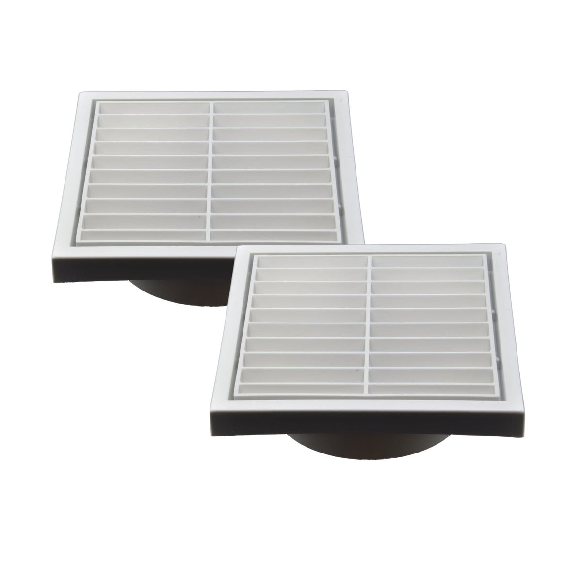 Twin Pack PFL200 Ductsure Ducting Wall Vent : Fixed Louvre - Φ200 - Twin Eagle Imports
