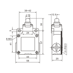 XCK-M110 Micro Limit Switch with Plunger