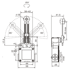 XCK-M141 Adjustable Arm with Roller Limit Switch - Twin Eagle Imports