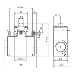 XCK-T110 Short Spring Plunger Actuator Limit Switch - Twin Eagle Imports