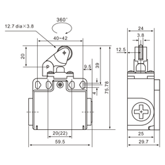 XCK-T121 Roller Push-Button Enclosed Limit Switch - Twin Eagle Imports