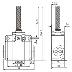 XCK-T181 Rod Coil Spring Contact Actuator Limit Switch - Twin Eagle Imports