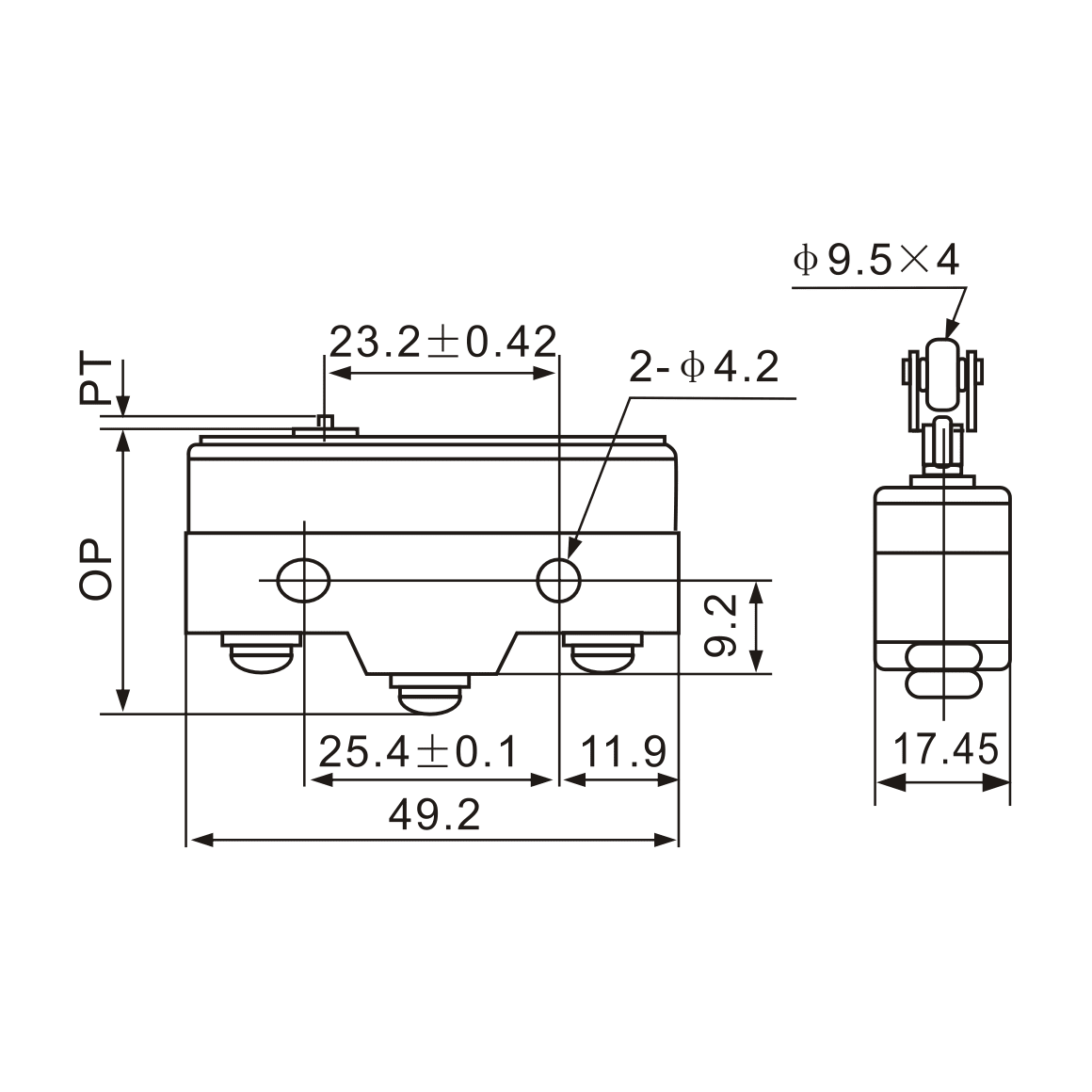Z-15GS-B Spring Plunger Micro Limit Switch - Twin Eagle Imports