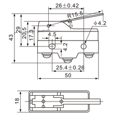 Z-15HW78-B Hinge Lever Toggle with Screw Terminals Limit Switch - Twin Eagle Imports