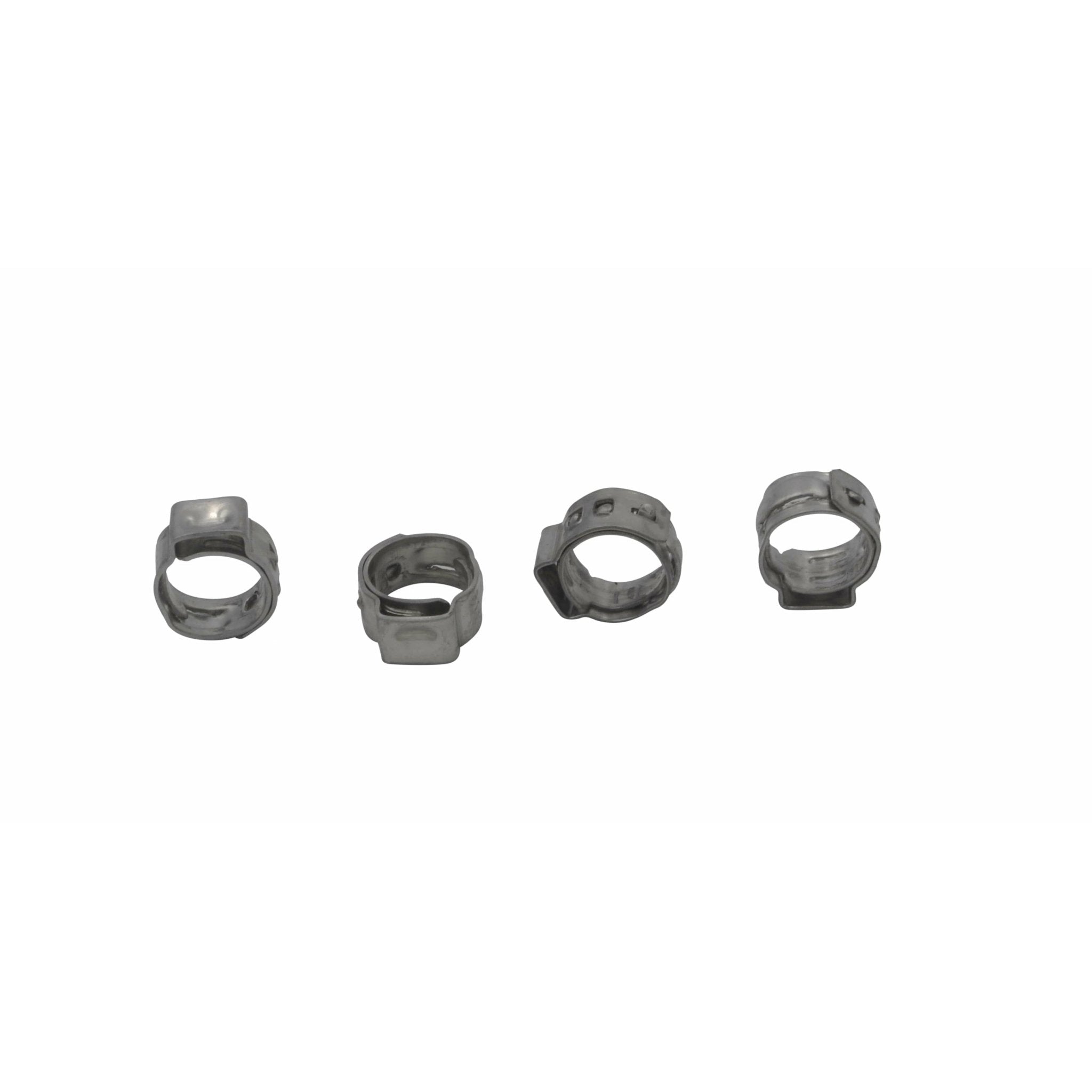 100 Piece 304 Stainless Steel 9.6-11.3mm Ear Hose Clamp - Twin Eagle Imports