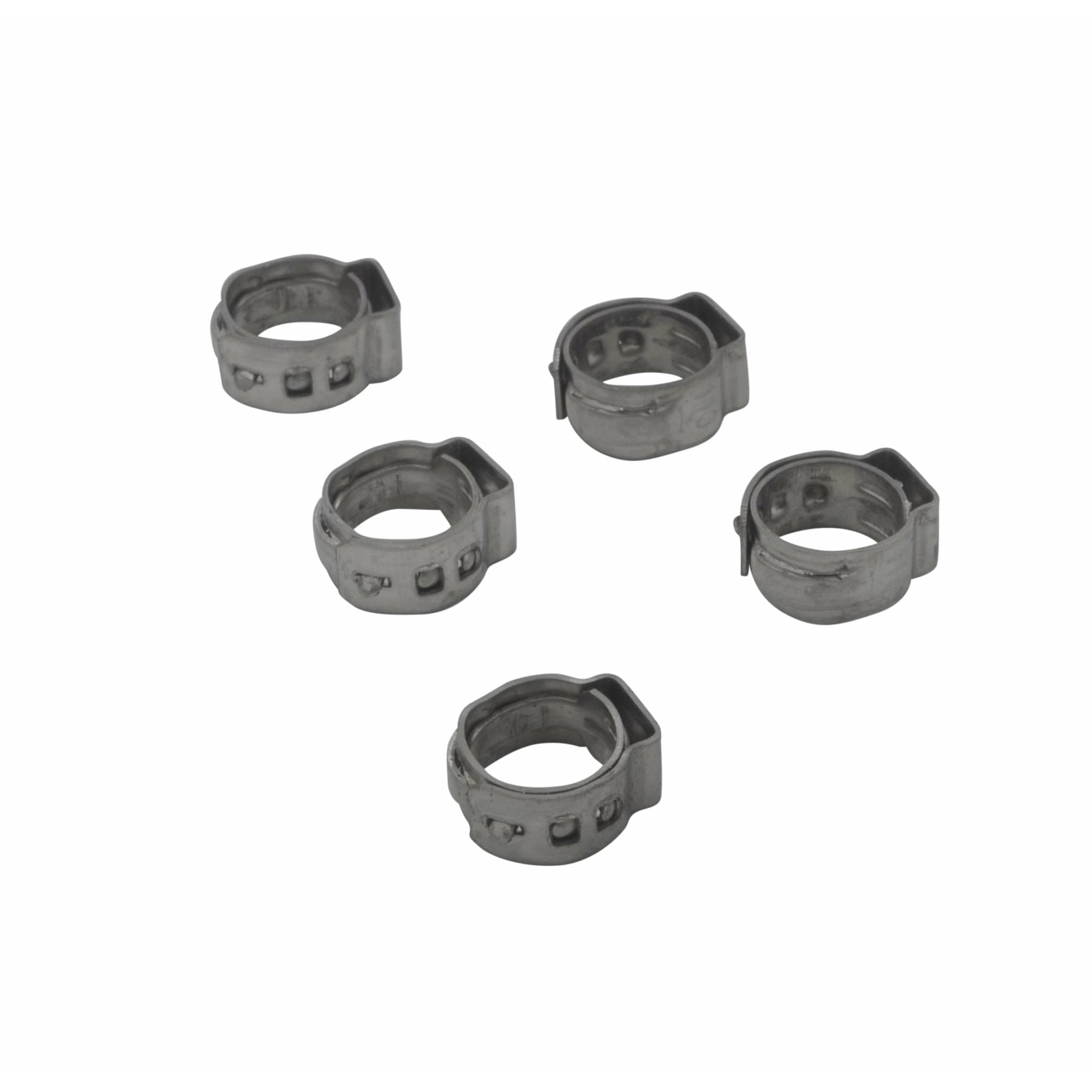 100 Piece 304 Stainless Steel 9.6-11.3mm Ear Hose Clamp - Twin Eagle Imports