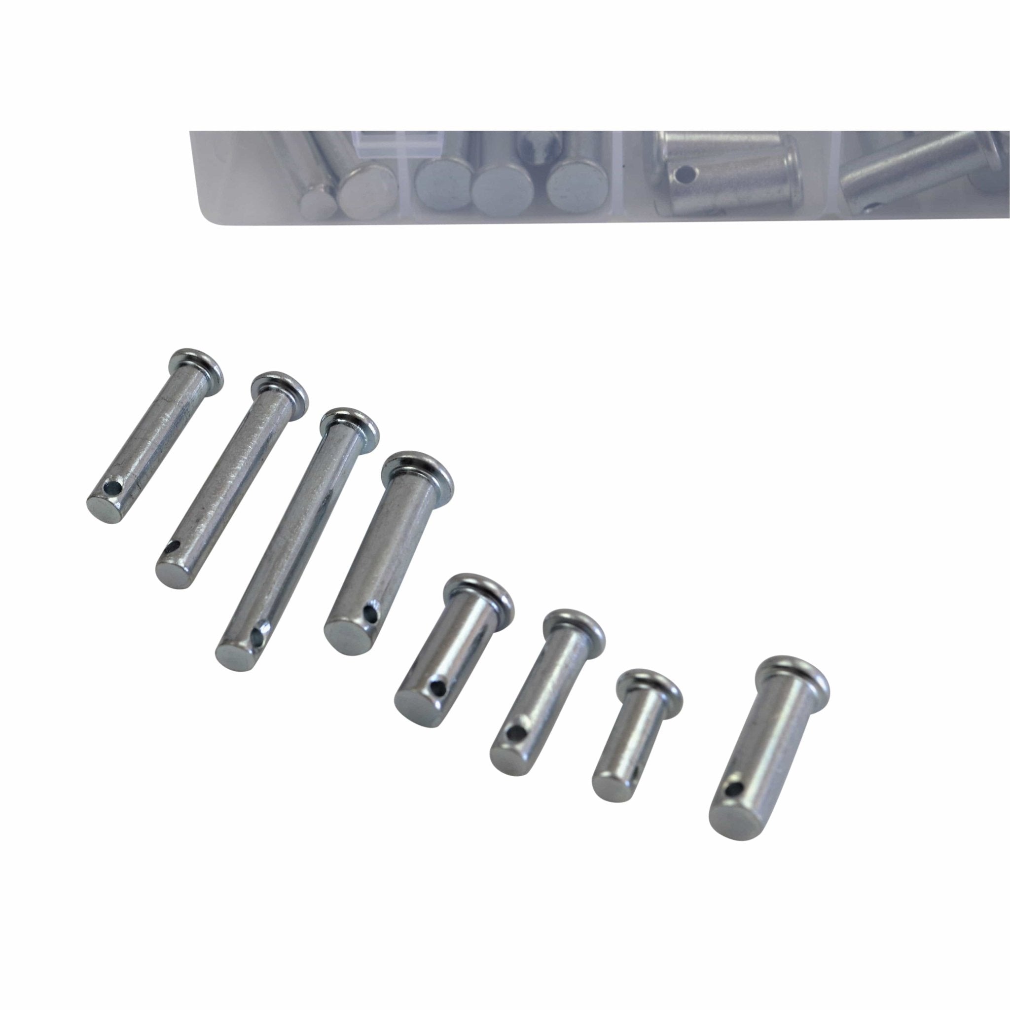 112pc Metric Clevis Pins and R Pin Grab Kit - Twin Eagle Imports