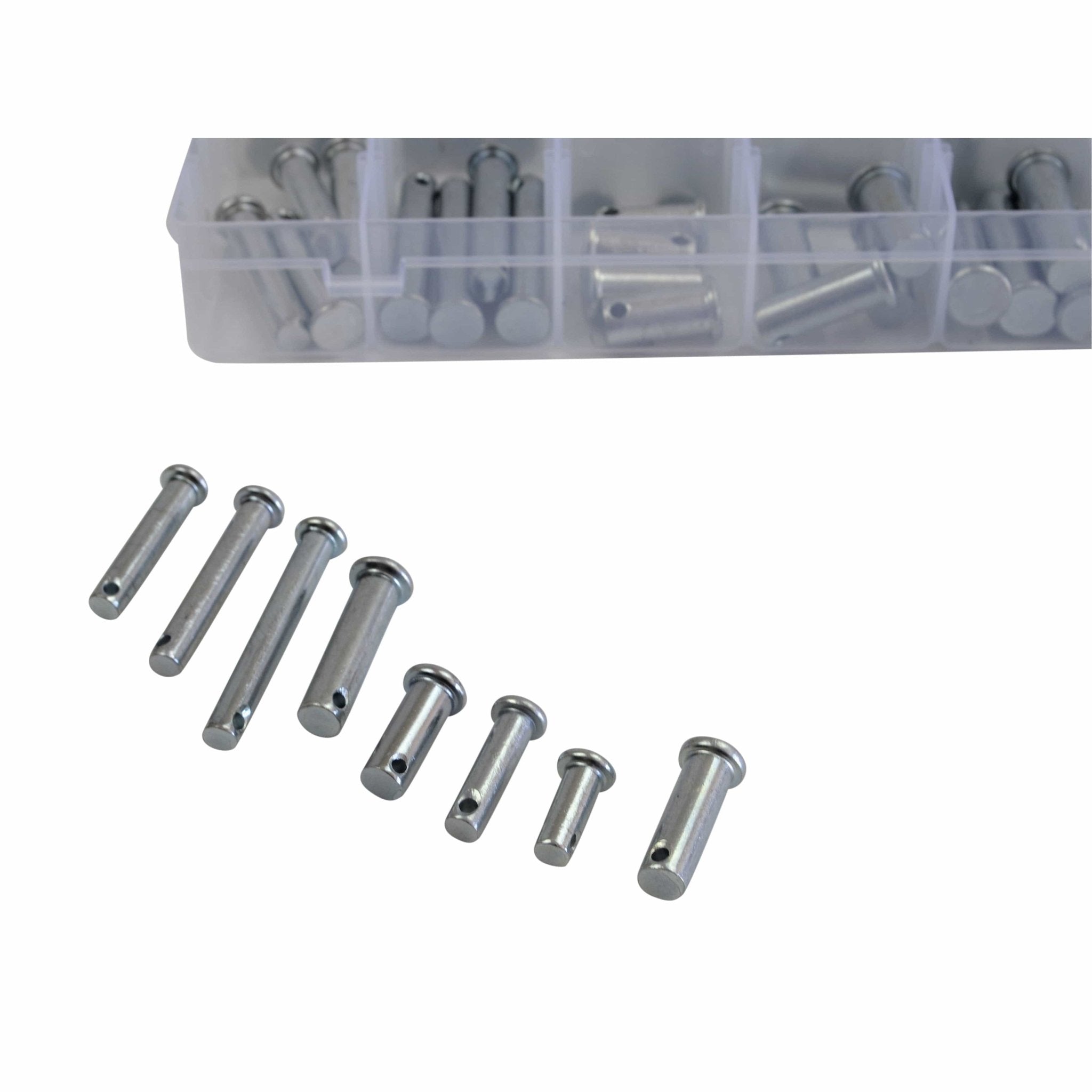 112pc Metric Clevis Pins and R Pin Grab Kit - Twin Eagle Imports