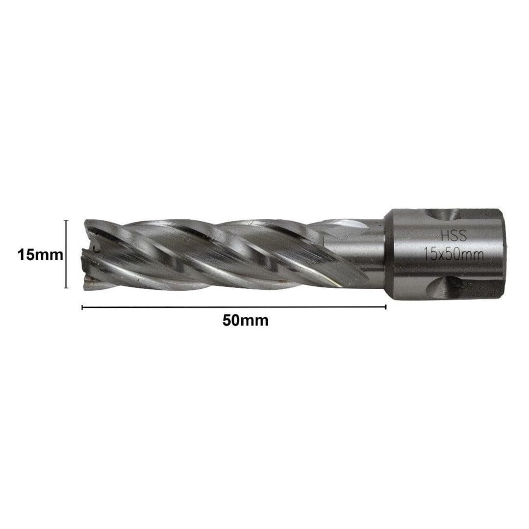 15 x 50mm D.O.C HSS 3/4" Universal Shank Annular Cutter - Twin Eagle Imports