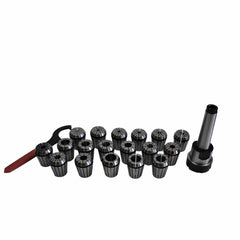 18 pc collets 3-20mm ER32 MT3 Precision Milling Collet Set - Twin Eagle Imports