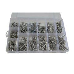 510 pc 304 Stainless Steel Pop Rivet Assortment Kit 6 mm to 25 mm stalk size