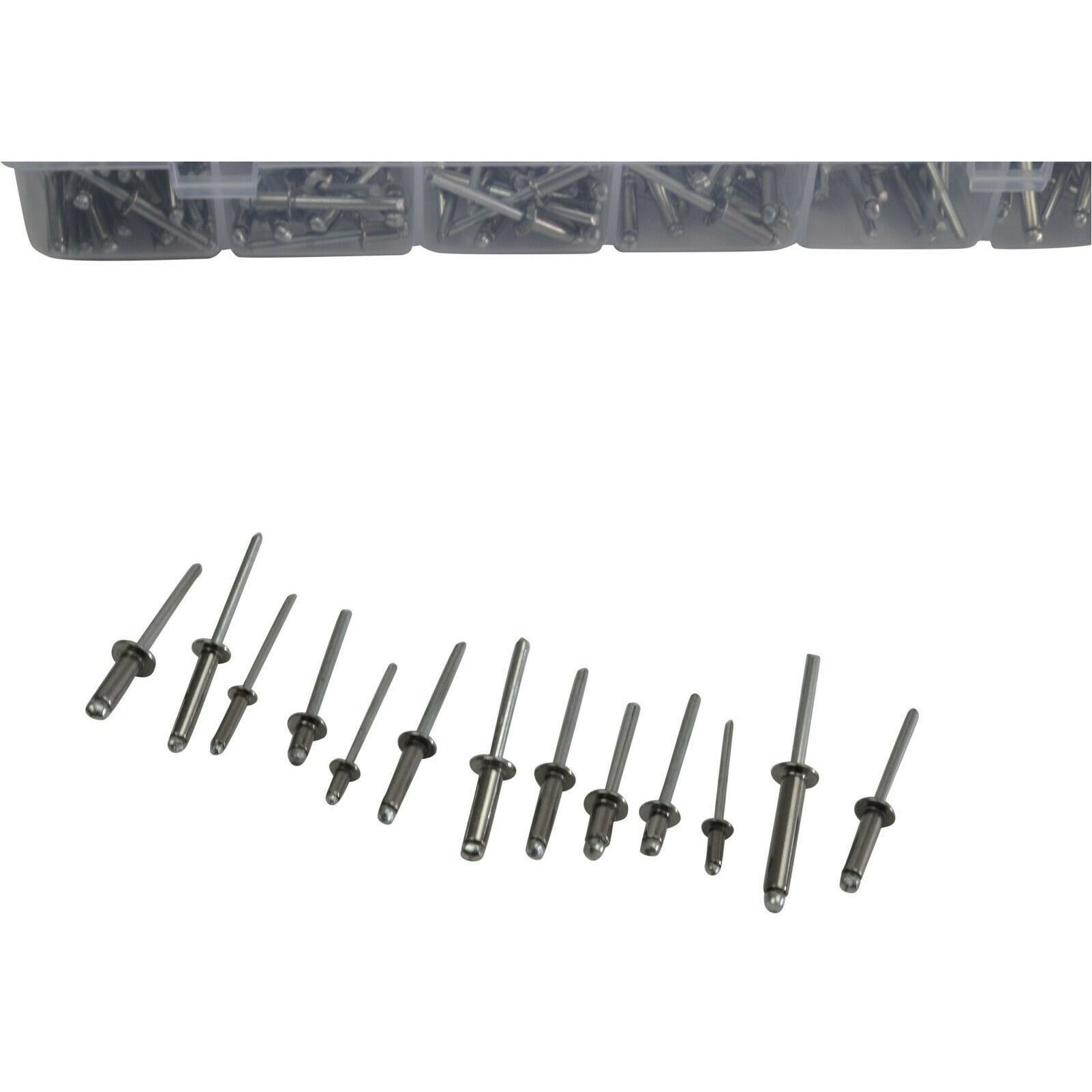 510 pc 304 Stainless Steel Pop Rivet Assortment Kit 6 mm to 25 mm stalk size