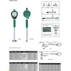 Insize Digital Bore Gauge 10 - 16" Range Series 2123-16A