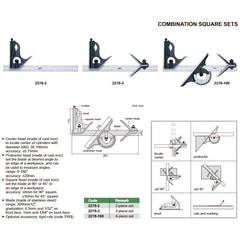 Insize Combination Square Set Layout Solution 2278-2