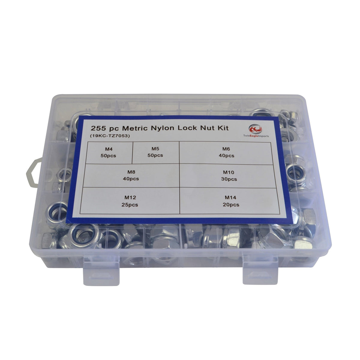 255pc Metric Nylock Nut Kit - Twin Eagle Imports
