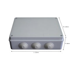 255x200x80 mm ABS Plastic IP65 Waterproof Junction Box - Twin Eagle Imports