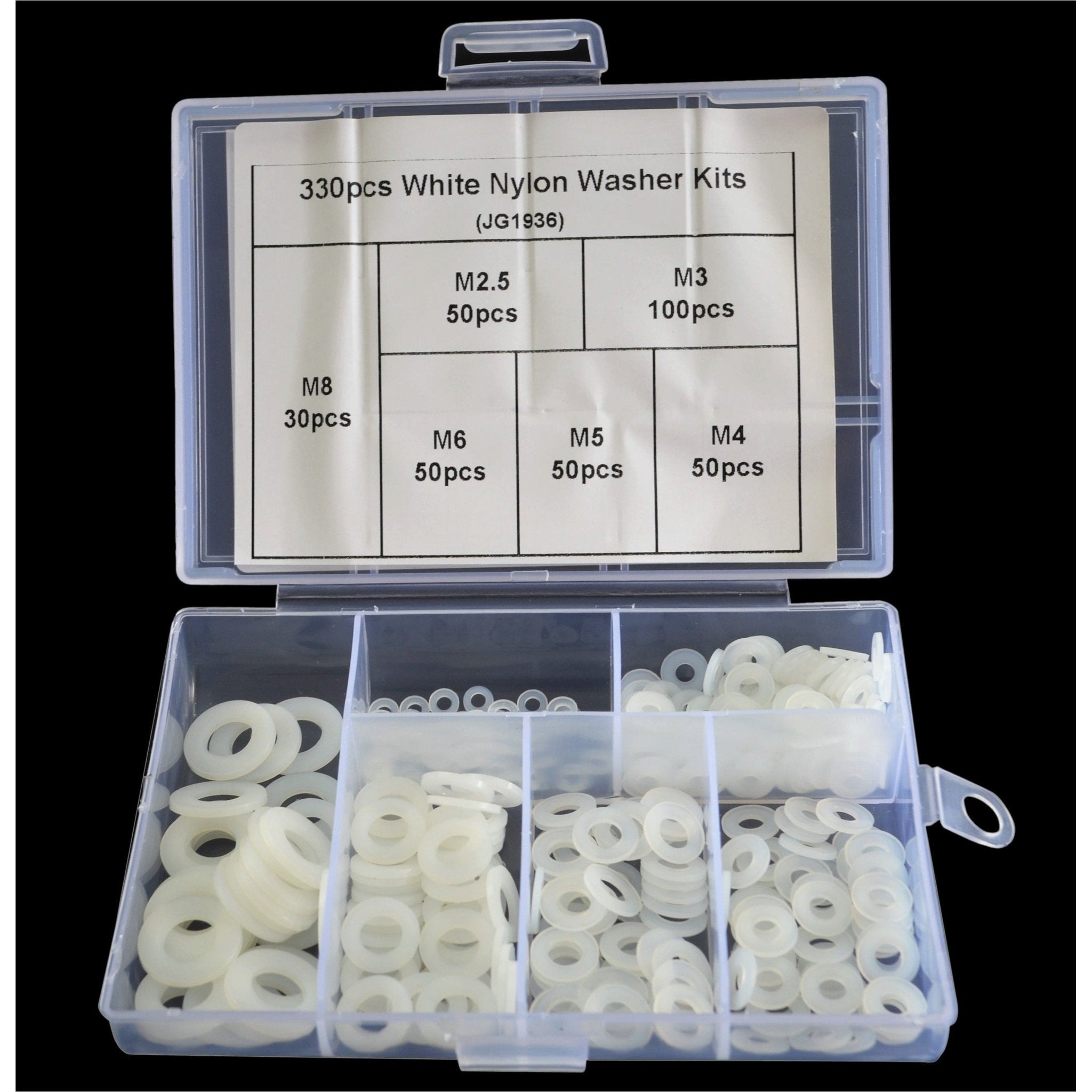 330pc Metric Nylon Washer Grab Kit Assortment - Twin Eagle Imports