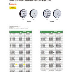 Insize Thread GO Ring Gauge 1/2"-13 UNC Series 4121-1A1 