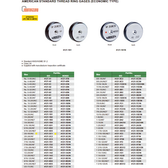 Insize Thread GO Ring Gauge 3/8"-16 UNC Series 4121-3C1