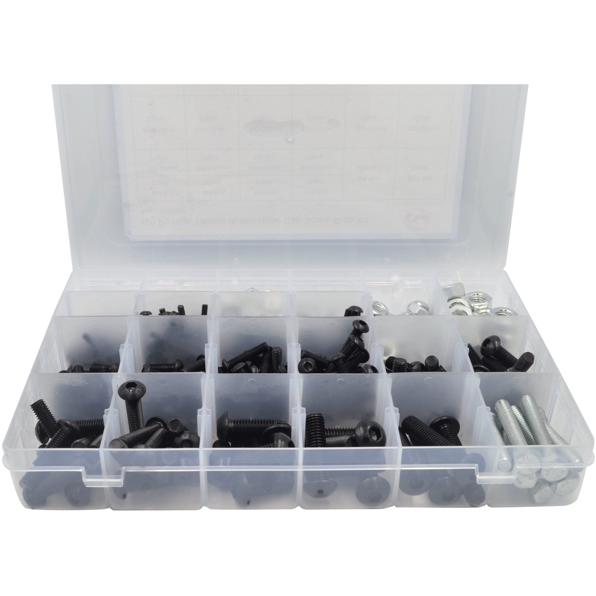 425pc Button Head Cap Screw Bolts Grab Kit - Twin Eagle Imports