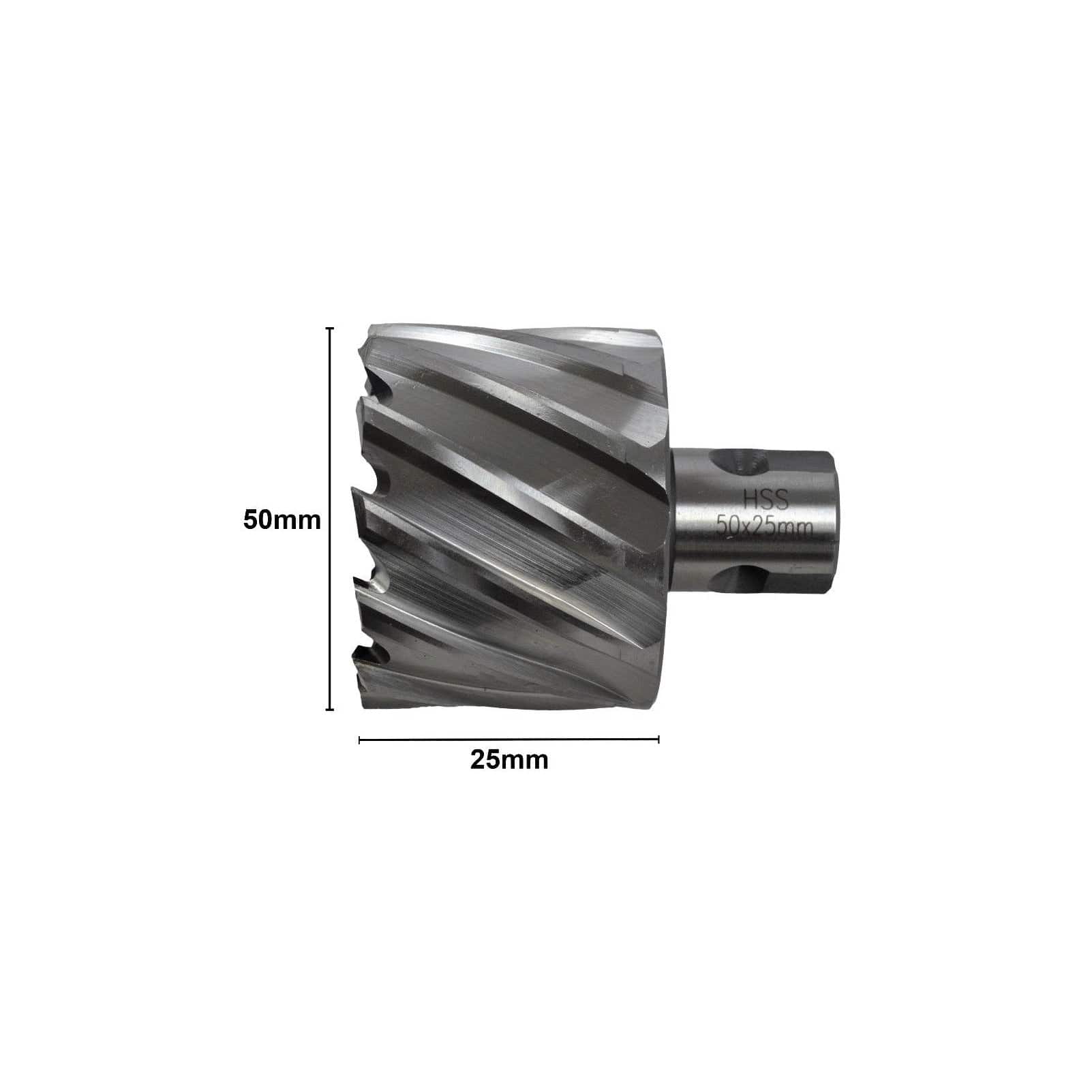 50 x 25mm D.O.C HSS Weldon Shank Annular Cutter - Twin Eagle Imports