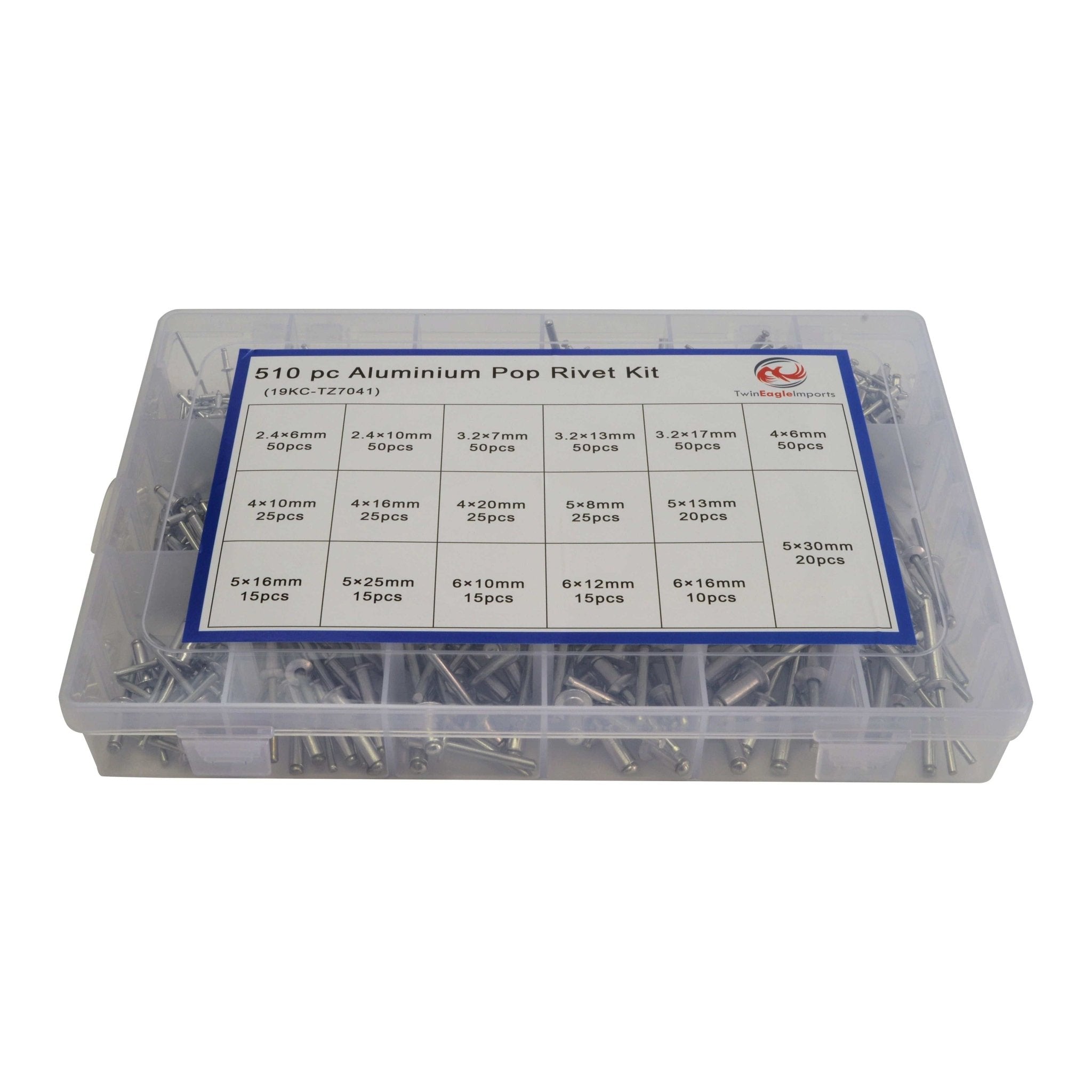 510pc Pop Rivit Kit Grab Kit - Twin Eagle Imports