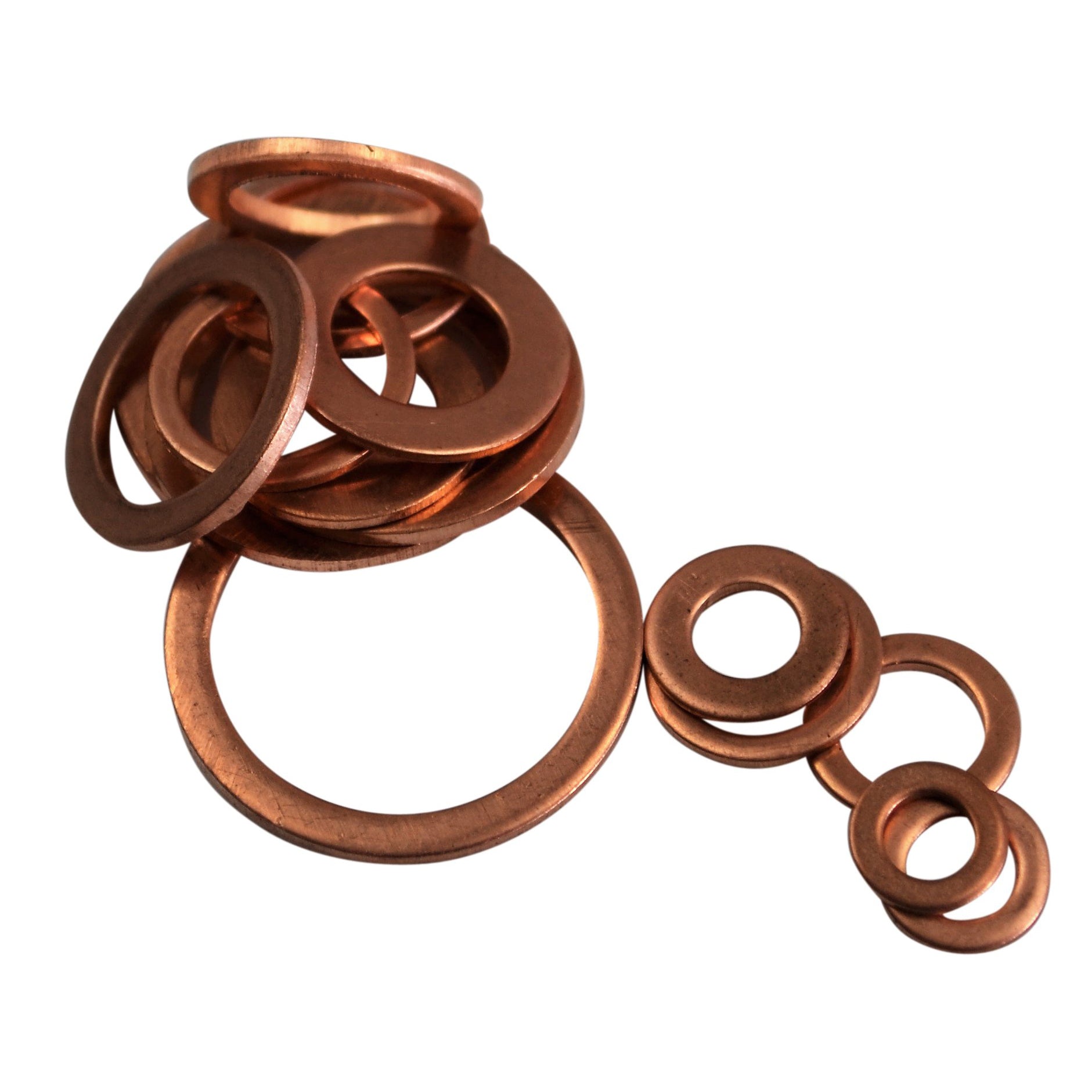 red copper washer kit grab set 150pc 15 sizes solid copper sump plug assorted fastners parts water plumbing