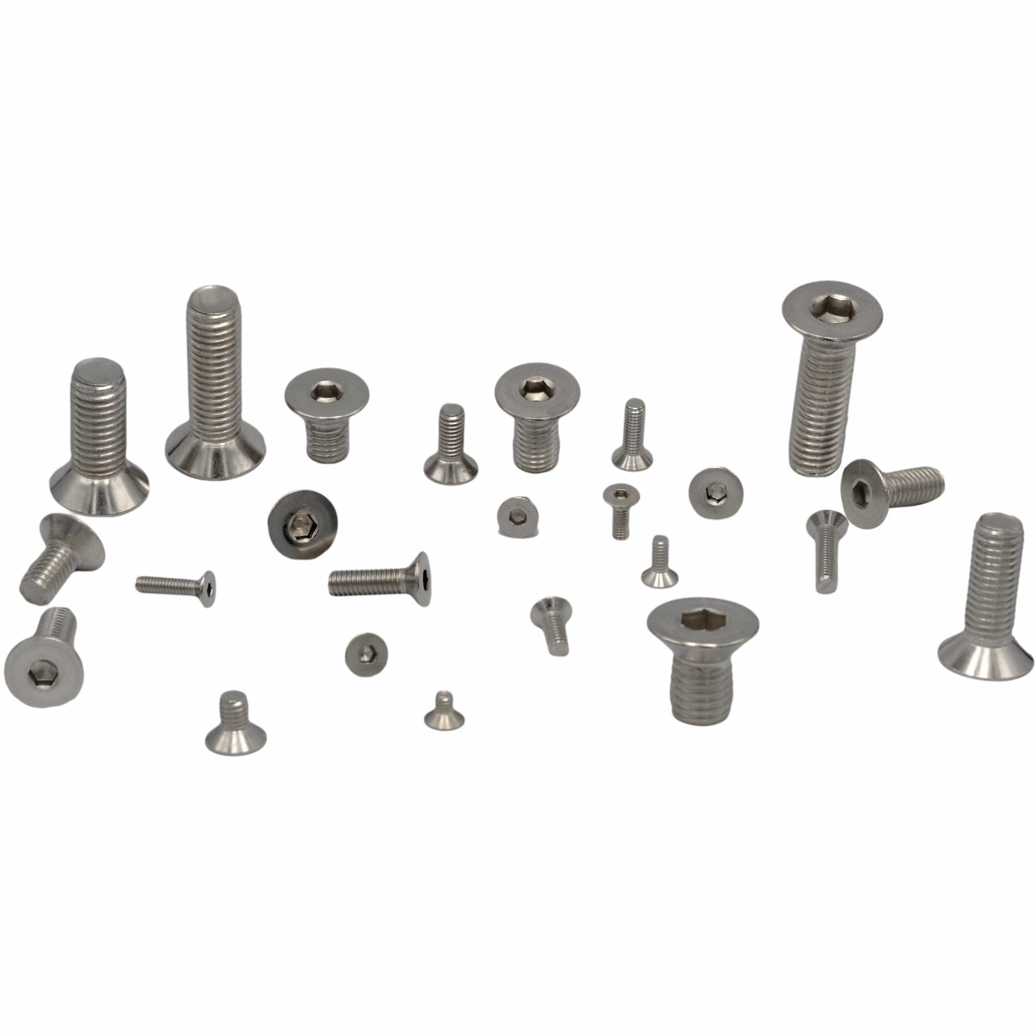 648 Piece 304 Stainless Steel Countersink Cap Screw Grab Kit Assortment - Twin Eagle Imports
