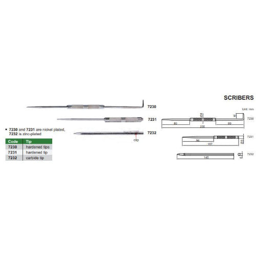 Insize Scriber 6.3" Length Series 7231