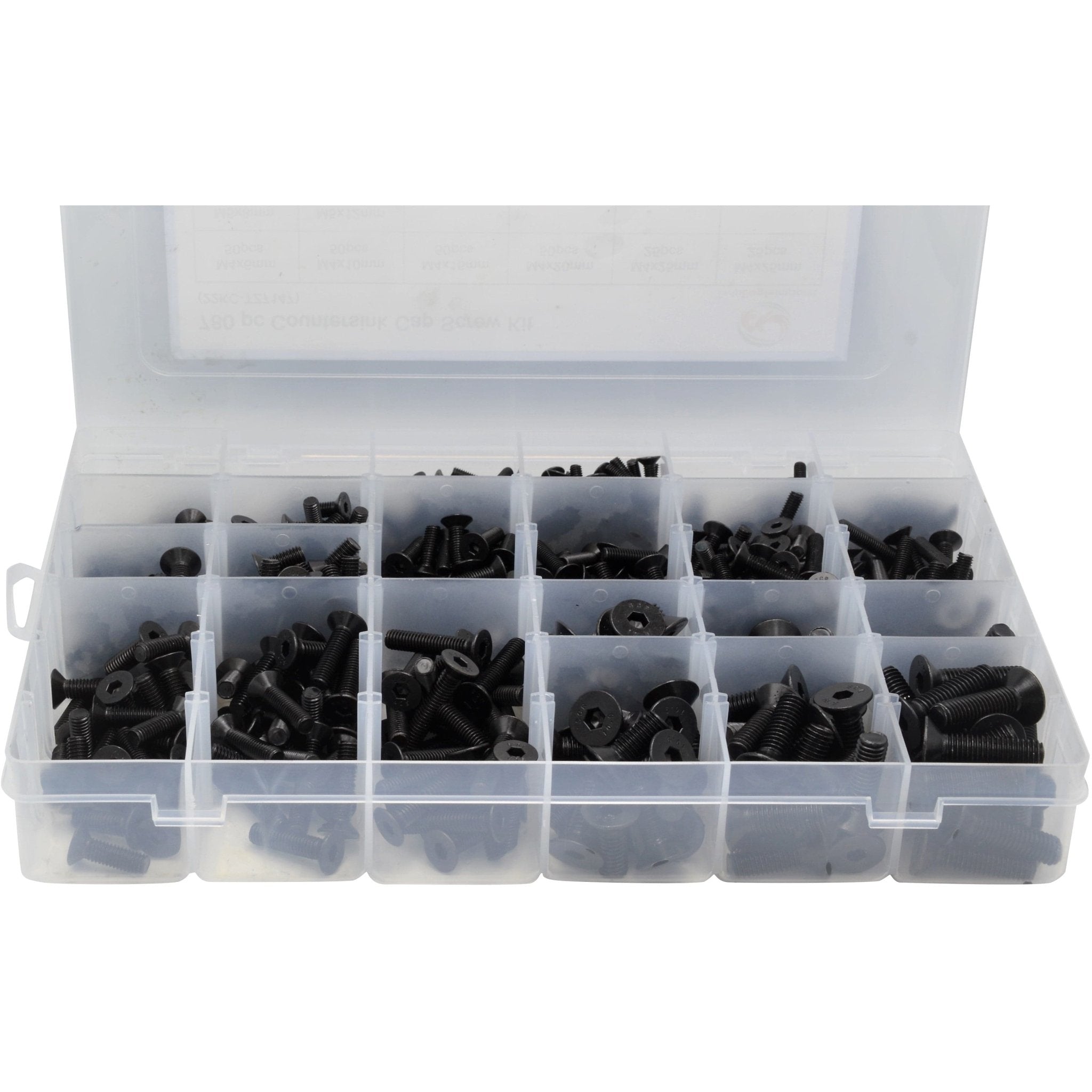 780 Piece High Tensile Countersink Cap Screw Grab Kit Assortment - Twin Eagle Imports